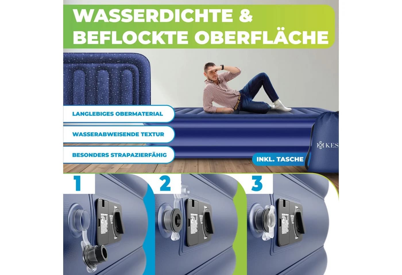 KESSER Luftbett Aufblasbare Matratze mit Elektropumpe - Bild 4