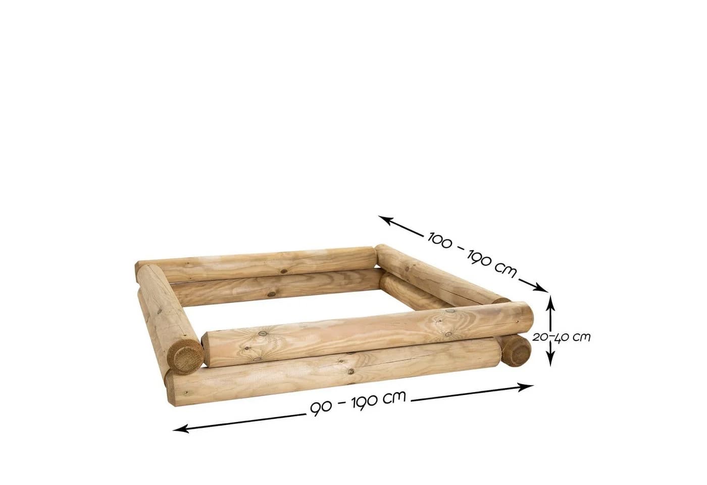 BooGardi Sandkasten Sandkiste Bausatz 8-tlg. Holz
