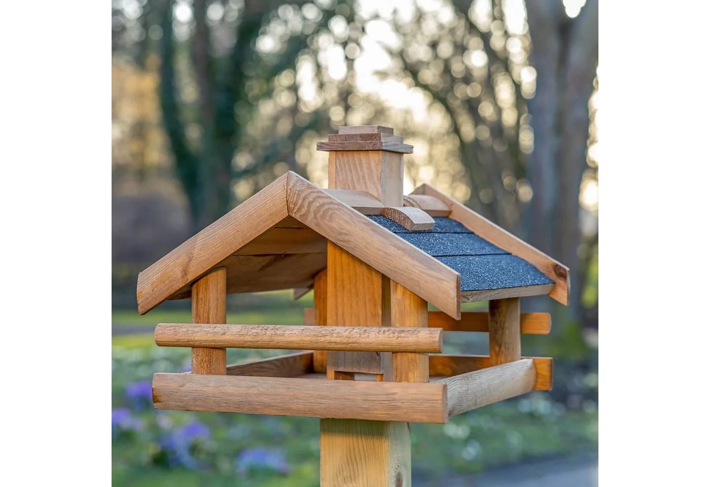 BooGardi Vogelhaus mit Kette Grau Imprägniertes Kiefernholz - Bild 4