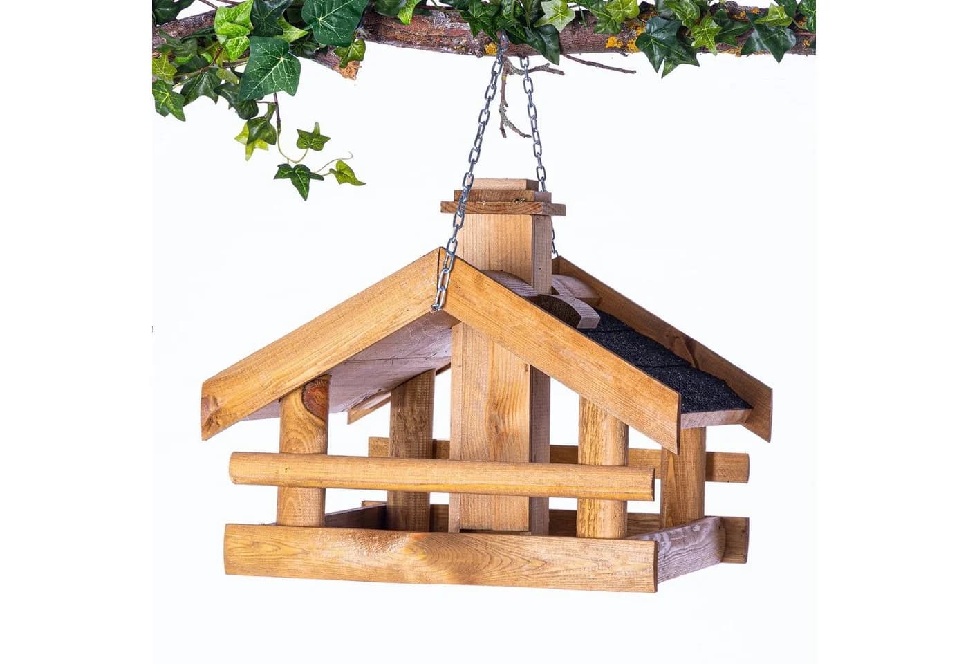 BooGardi Vogelhaus mit Kette Grau Imprägniertes Kiefernholz - Bild 5