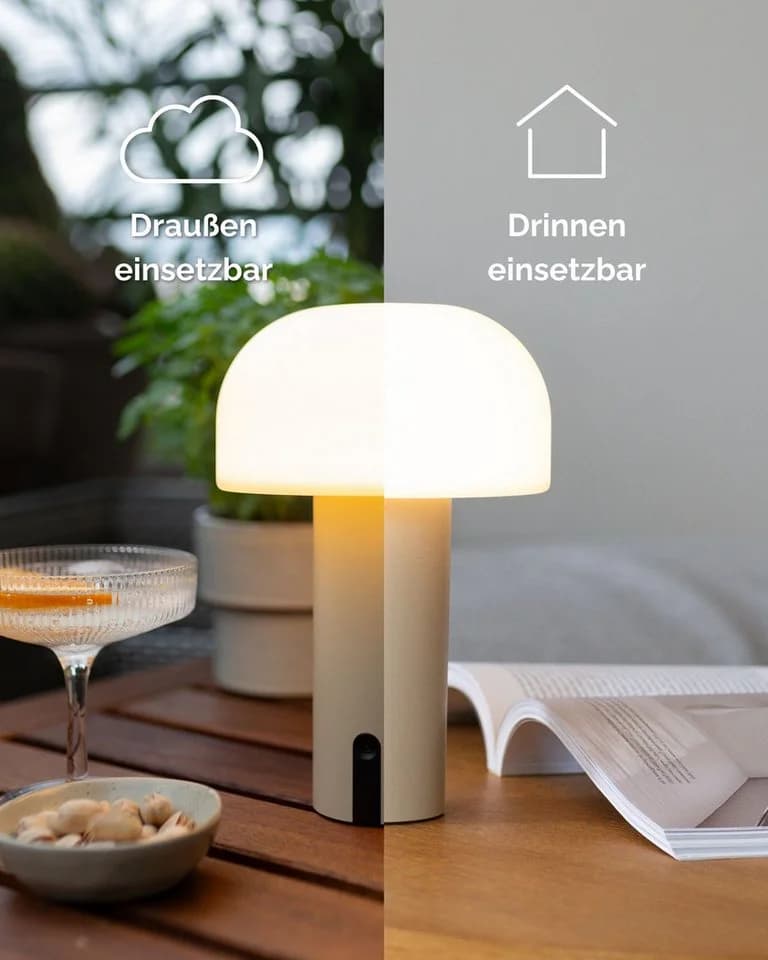 LUUK Studio LED Tischleuchte Beige Kabellos Dimmbar - Bild 4