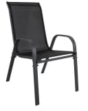Mojowo Armlehnstuhl Outdoor Anthrazit Metall mit Textilgewebe Bild 4