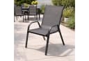 Mojawo Armlehnstuhl Outdoorstuhl Gartenstuhl Stapelstuhl Metall Anthrazit Bild 1