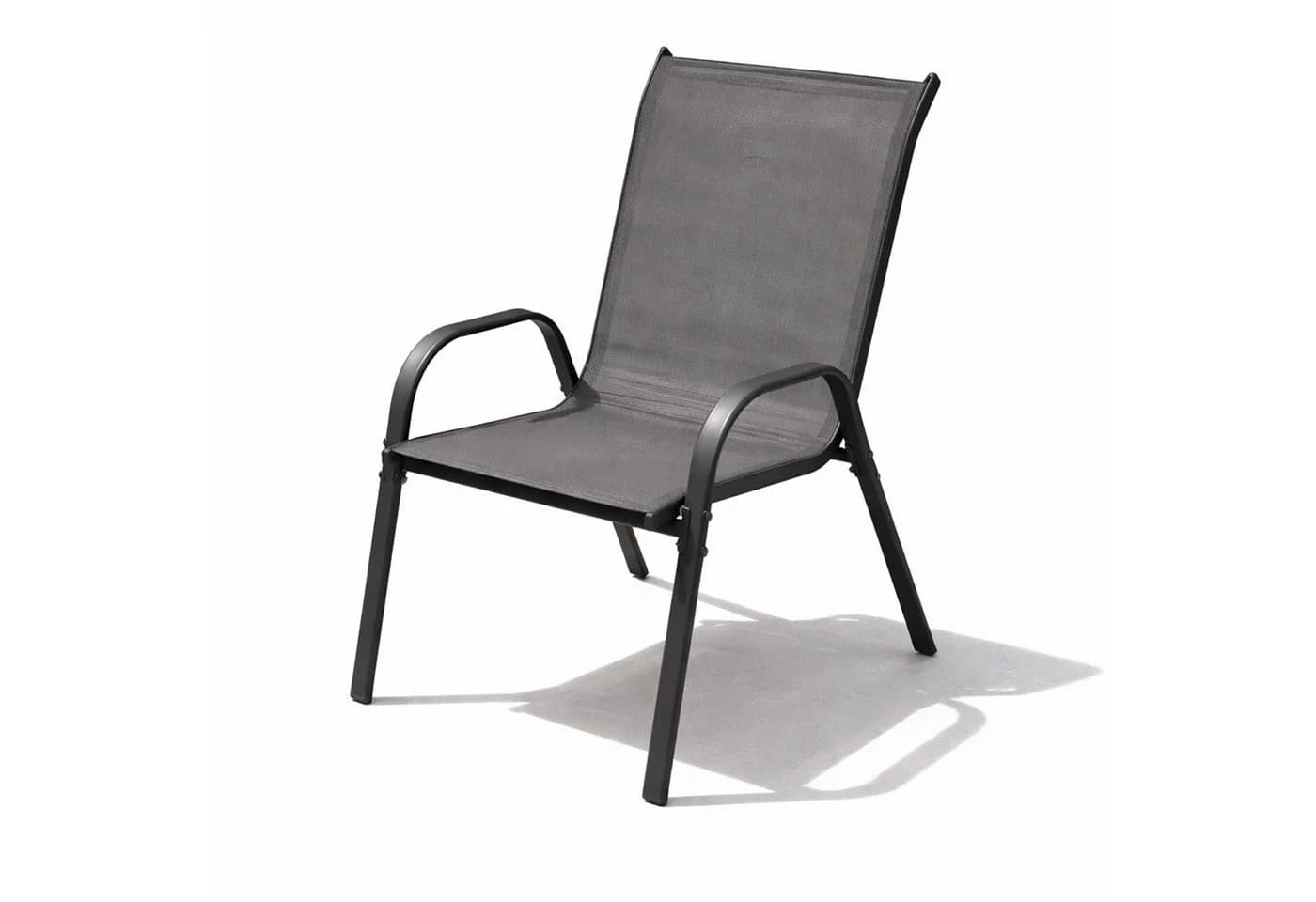 Mojawo Armlehnstuhl Outdoorstuhl Gartenstuhl Stapelstuhl Metall Anthrazit - Bild 2