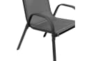 Mojawo Armlehnstuhl Outdoorstuhl Gartenstuhl Stapelstuhl Metall Anthrazit Bild 3