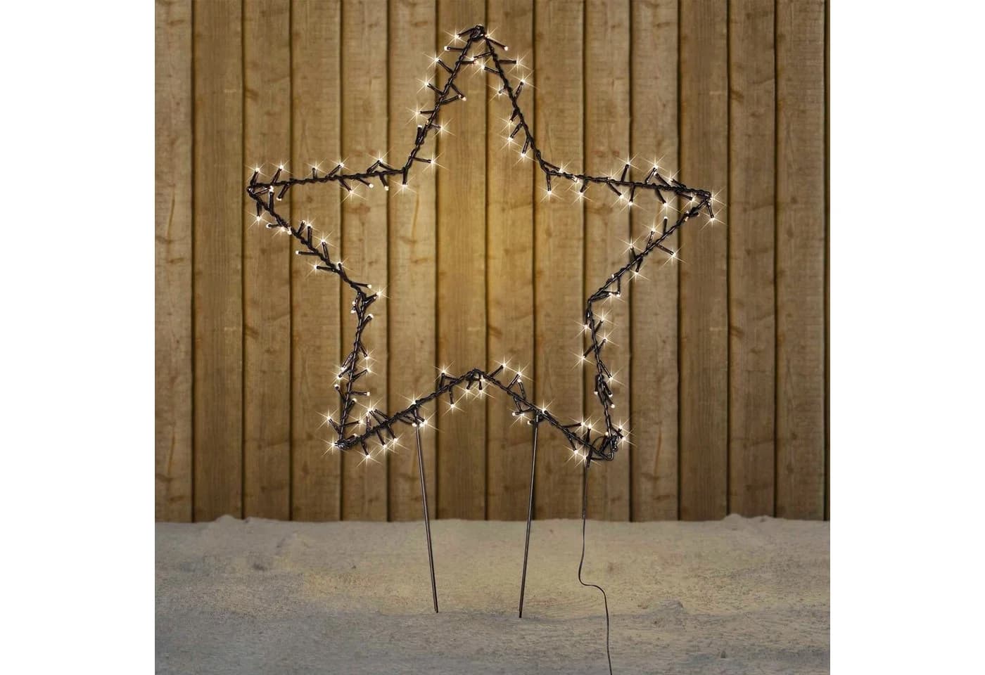 INDA-Exclusiv LED Metall Gartenstecker Weihnachtsstern 140 LED's - Bild 2