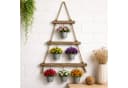 Mojawo Blumenampel Holz Leiter Deko mit 6 Haken Bild 1
