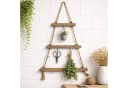 Mojawo Blumenampel Holz Leiter Deko mit 6 Haken Bild 3