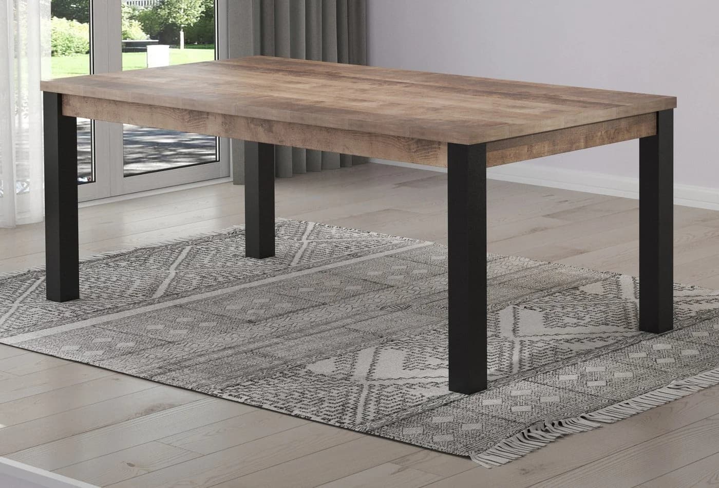 trendteam Esstisch Emile Eiche Tabak Schwarz Modern - Bild 4