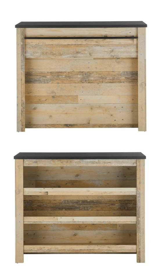 Furn.Design Barschrank Stove Küchentheke Used Wood Anthrazit - Bild 3