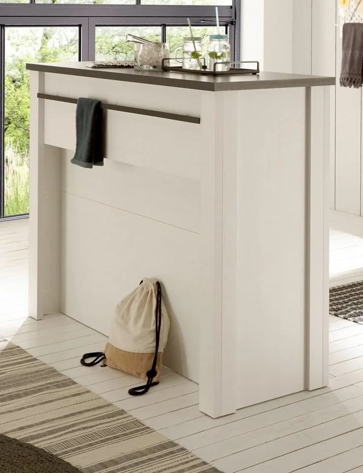 Furn.Design Barschrank Stove Küchentheke weiß Pinie Landhaus - Bild 2