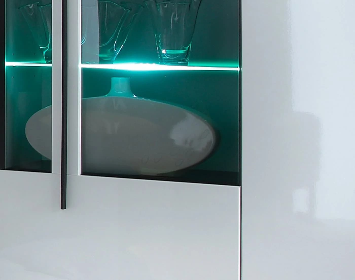 Furn.Design Wohnwand Design-D 4-teilig Weiß Hochglanz mit Soft-Close - Bild 4