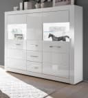 Furn.Design Highboard Carrara Weiß Hochglanz Viel Stauraum Bild 2