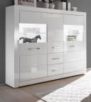 Furn.Design Highboard Carrara Weiß Hochglanz Viel Stauraum Bild 4