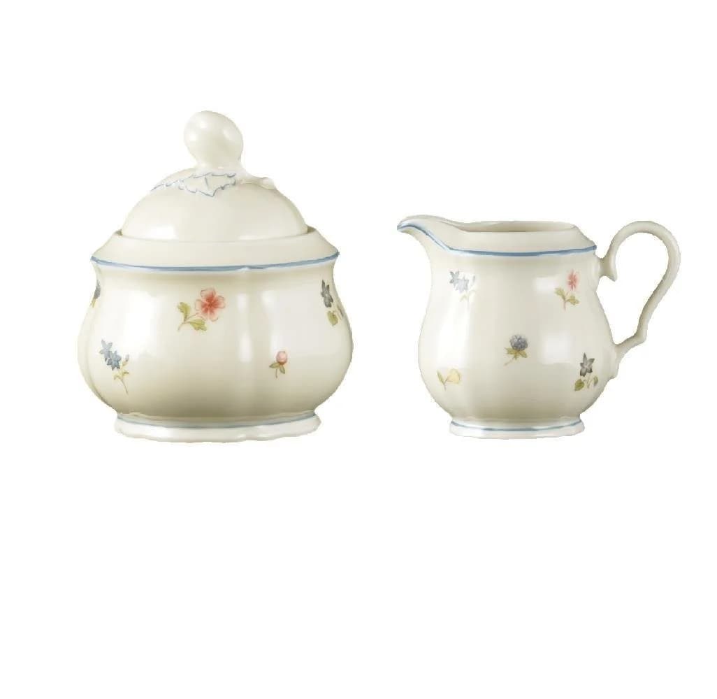 Seltmann Weiden Milchkännchen & Zuckerdose Set Marie Luise Streublume Porzellan