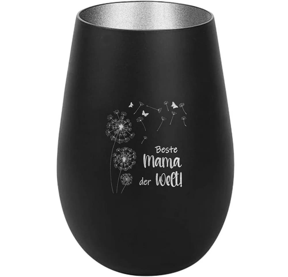 Personalisiertes Porzellan-Windlicht 'Beste Mama der Welt' Lasergravur - Bild 2