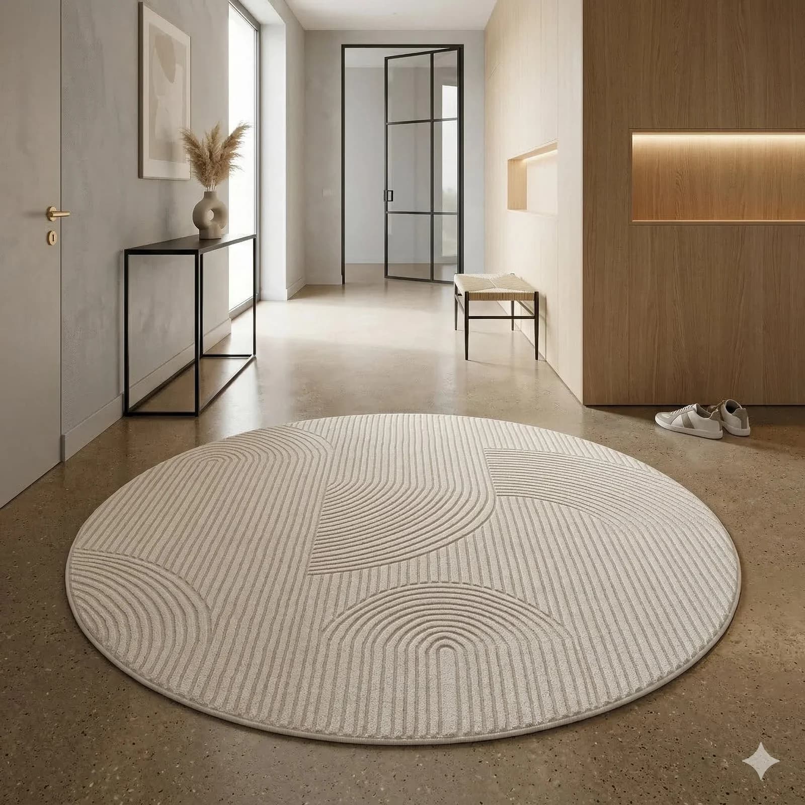 Teppich SEHRAZAT Moda 1100 Creme Rund 200cm