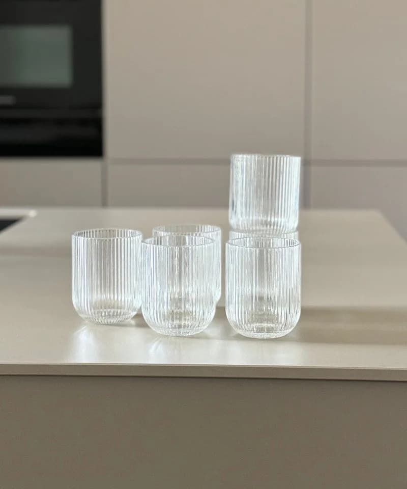 Zoha Gläser-Set Relief Crystal 8-tlg. Glas Transparent - Bild 3