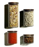 Zoha Vorratsglas-Set 4-tlg. Luftdicht Borosilikatglas mit Akaziendeckel Bild 2