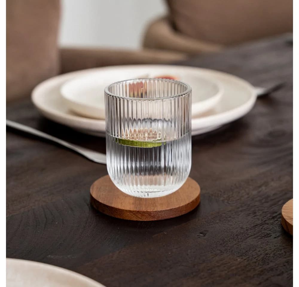 Bems Home Glasuntersetzer Akazie Lumo Untersetzer-Set 5 Tlg