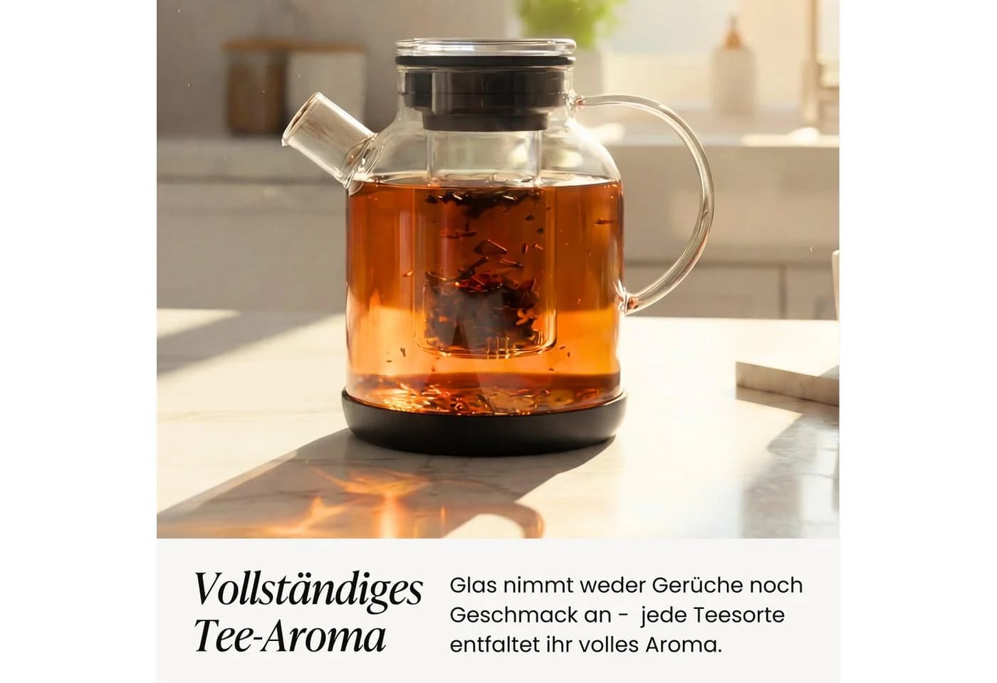 Zoha Glasteekanne mit Sieb 1,5 Liter Transparent - Bild 3