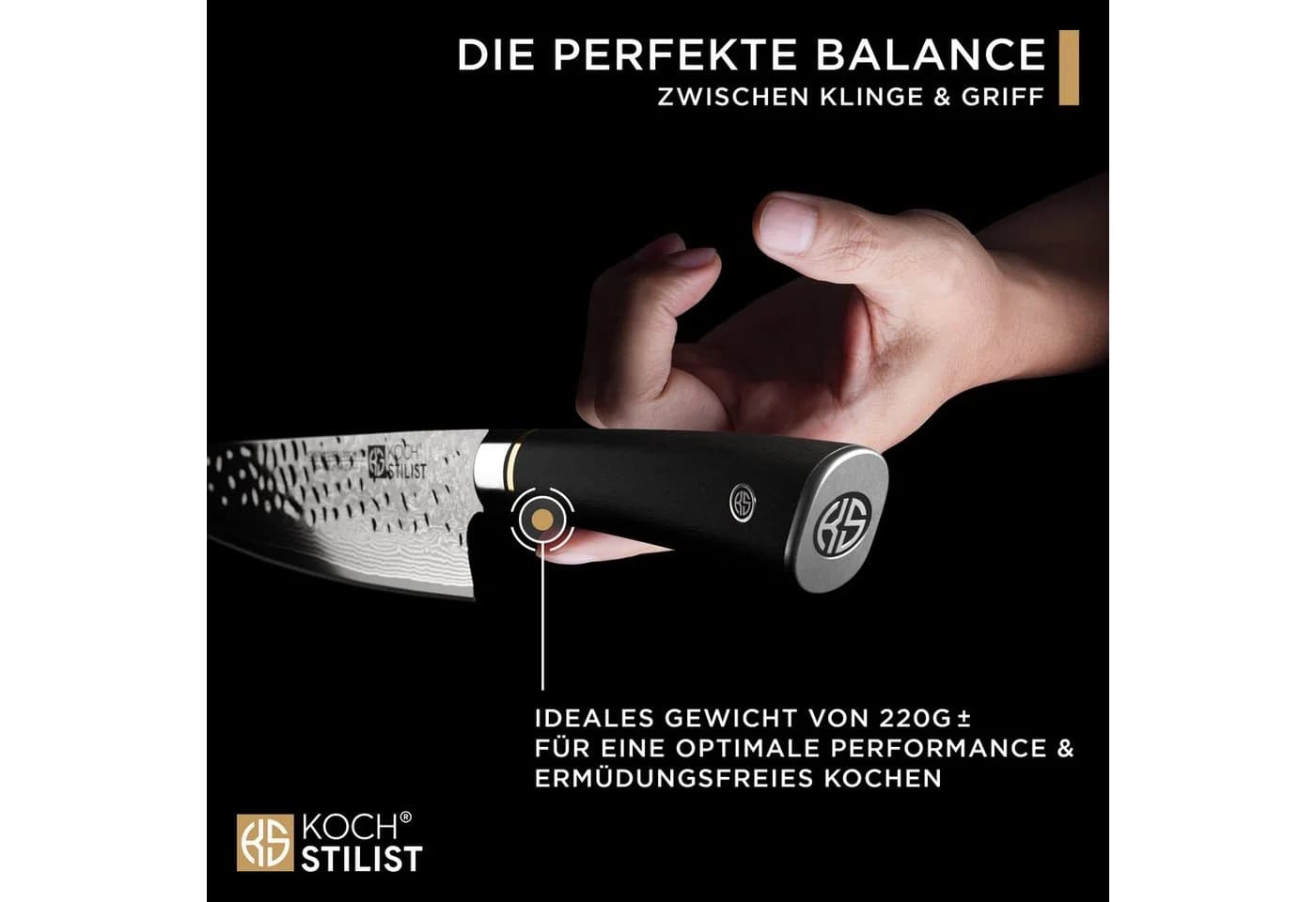 KOCHSTILIST by Kris Wu Damastmesser 67-Lagen Schwarz Holzgriff - Bild 5