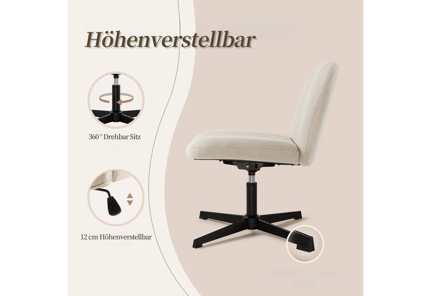 Intimate WM Heart Bürostuhl Ohne Armlehnen Ergonomischer Schreibtischstuhl - Bild 3