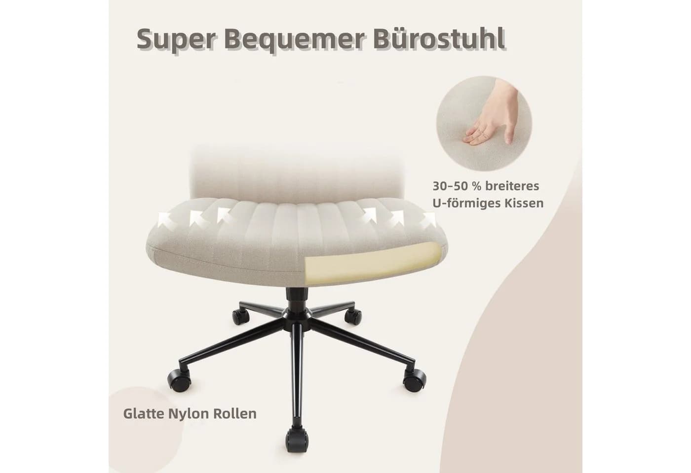 Intimate WM Heart Bürostuhl Ohne Armlehnen Höhenverstellbar Mit Wippfunktion - Bild 4