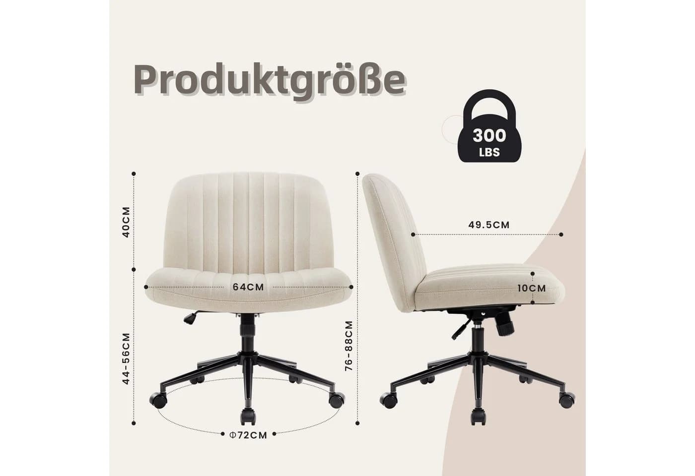 Intimate WM Heart Bürostuhl Ohne Armlehnen Höhenverstellbar Mit Wippfunktion - Bild 5