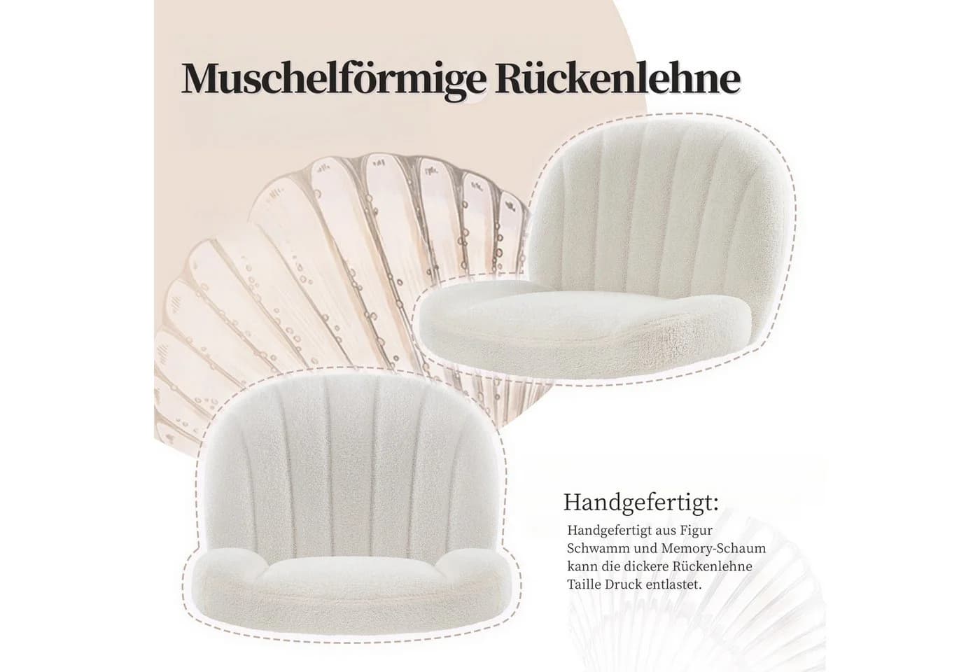 Intimate WM Heart Bürostuhl ohne Armlehne Weiß Ergonomisch