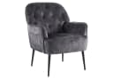 Intimate WM Heart Retro Sessel Grau Samt mit Metallbeinen Bild 2