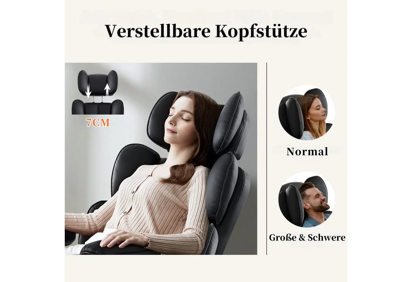 Intimate WM Heart Chefsessel Ergonomischer Bürostuhl Schwarz PU-Leder