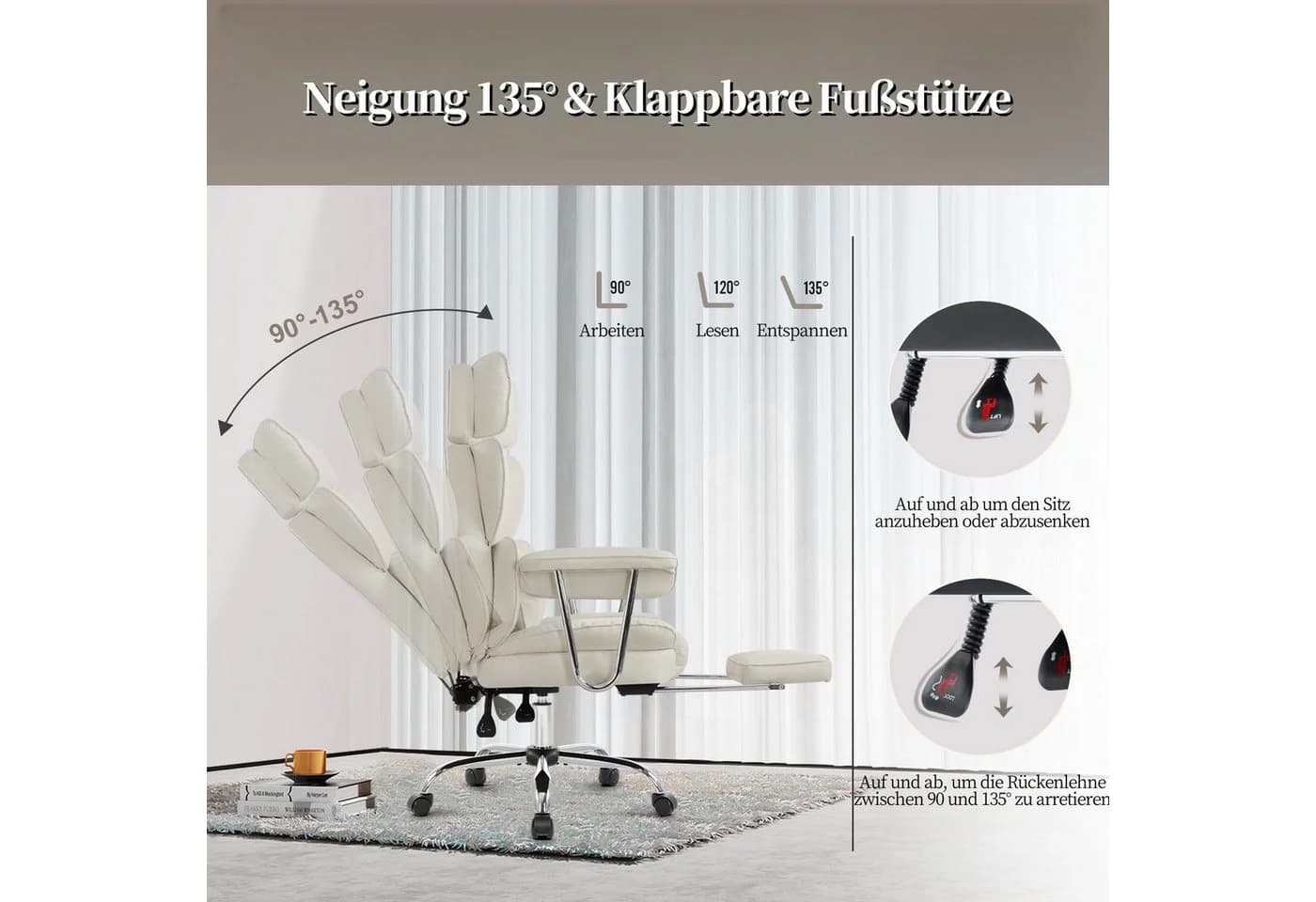 Intimate WM Heart Chefsessel Ergonomisch mit Fußstütze - Bild 5