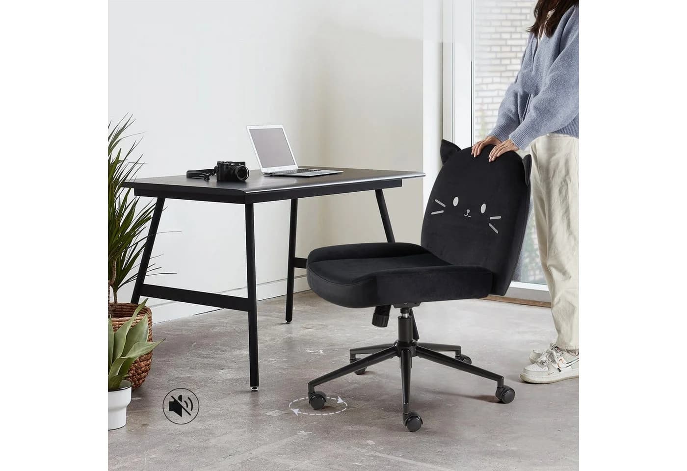Intimate WM Heart Ergonomischer Bürostuhl ohne Armlehne Höhenverstellbar