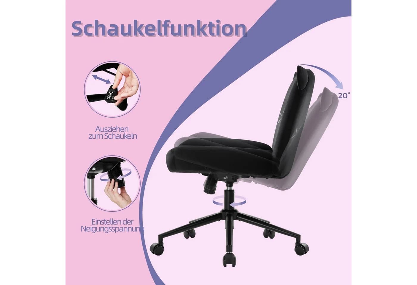 Intimate WM Heart Ergonomischer Bürostuhl ohne Armlehne Höhenverstellbar - Bild 3