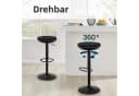 IWMH Drehhocker Höhenverstellbar Schwarz Stoff Metall Bild 3