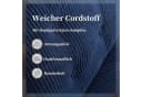 IWMH Bürostuhl Dick Ohne Rollen Cordstoff Drehstuhl Blau Bild 4