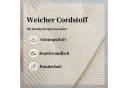 IWMH Chefsessel Dick Cordstoff Weiß Höhenverstellbar mit Rollen Bild 4