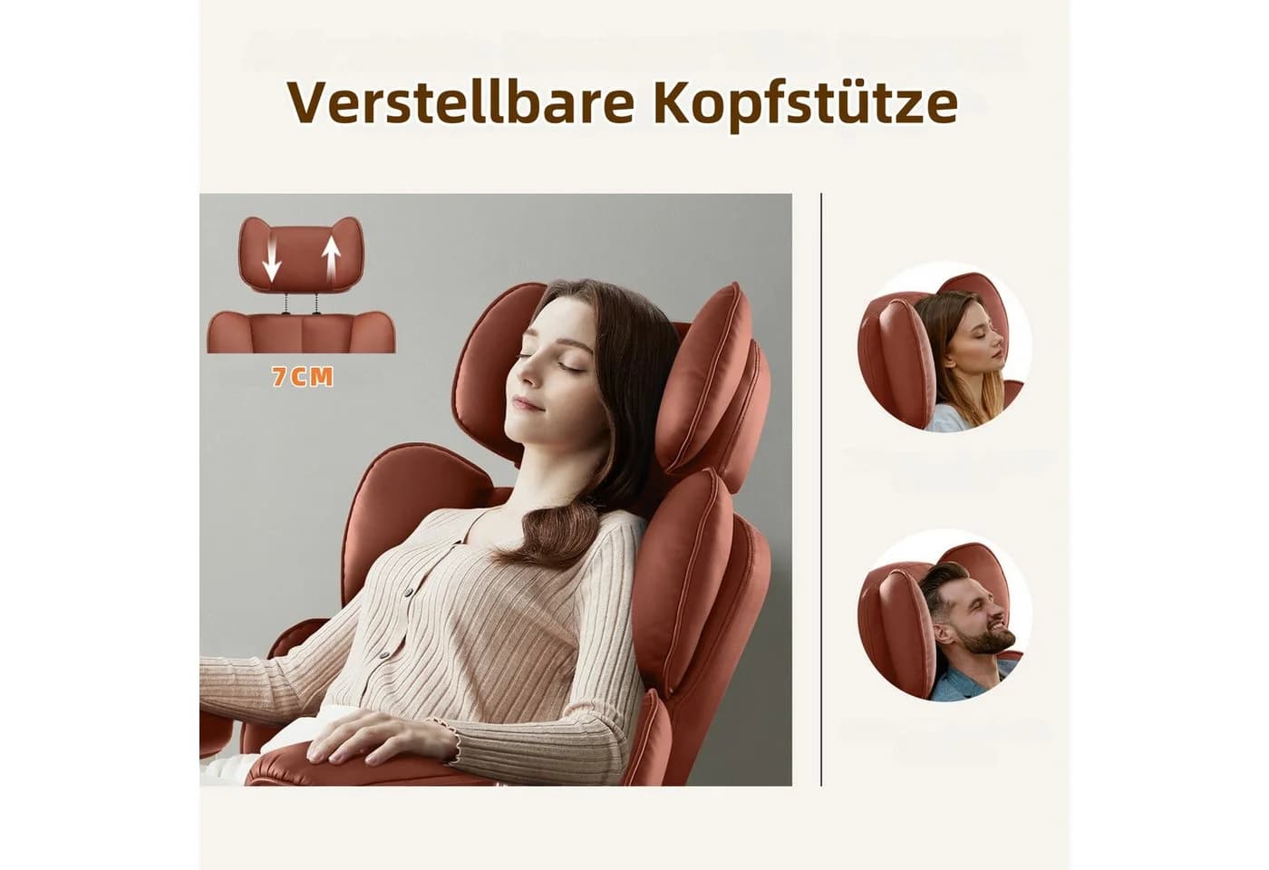 Intimate WM Heart Chefsessel Ergonomisch Braun PU-Leder