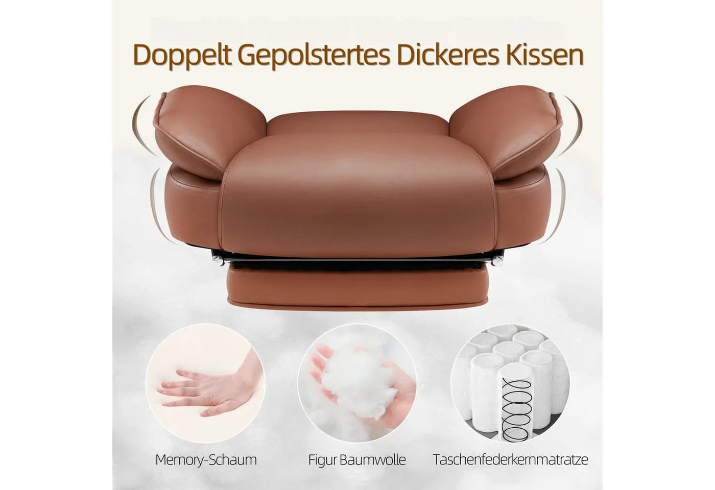 Intimate WM Heart Chefsessel Ergonomisch Braun PU-Leder - Bild 5