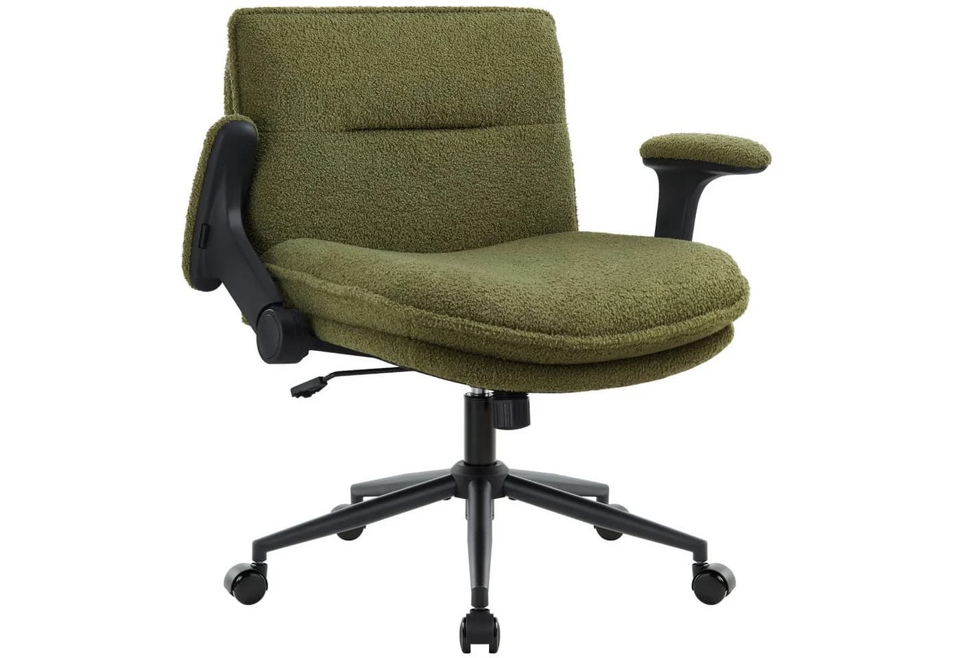 IWMH Bürostuhl mit klappbaren Armlehnen, höhenverstellbar, grün - Bild 2