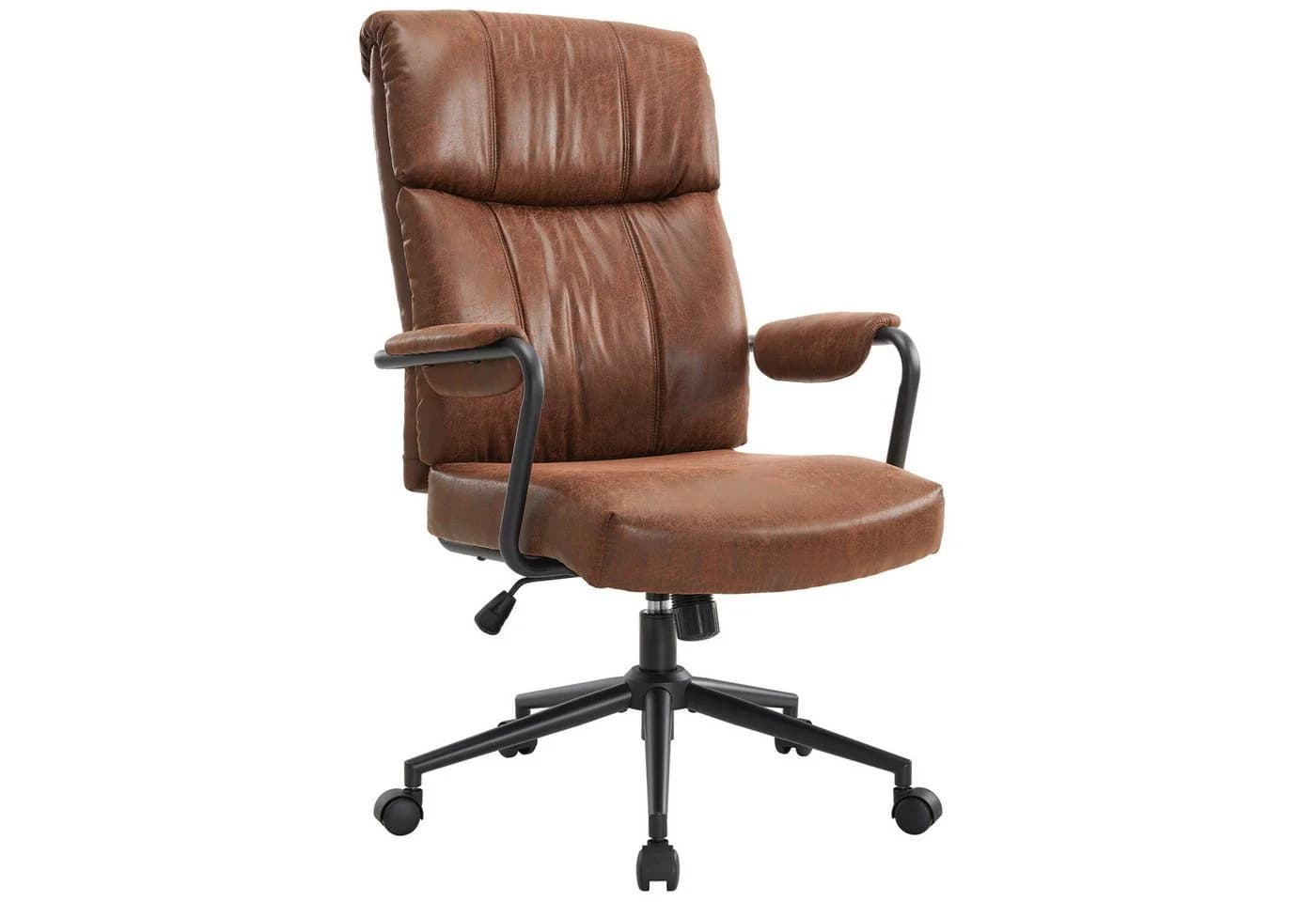 IWMH Bürostuhl Ergonomischer Chefsessel Retro PU-Leder Drehstuhl - Bild 2