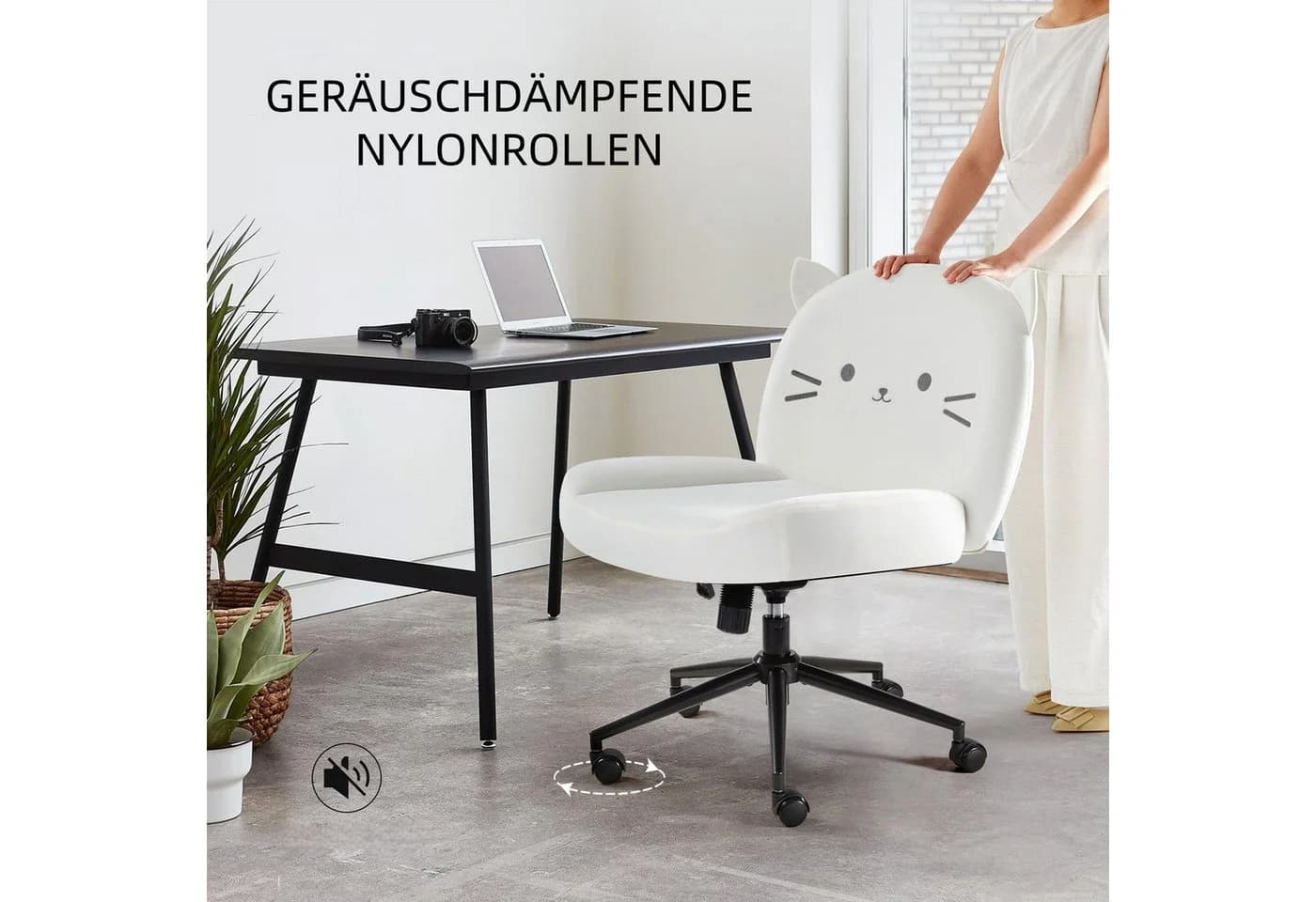 Intimate WM Heart Bürostuhl Weiß Ergonomisch Höhenverstellbar - Bild 4