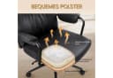 IWMH Bürostuhl Ergonomischer Chefsessel Retro PU-Leder Schwarz Bild 3