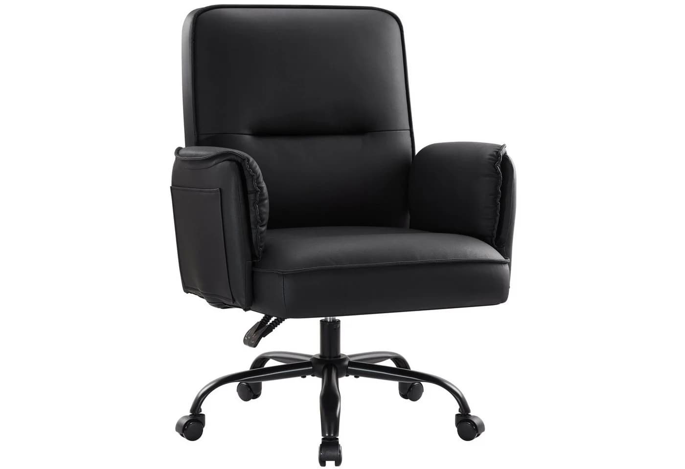 IWMH Chefsessel Ergonomisch PU-Leder Schwarz Höhenverstellbar - Bild 2