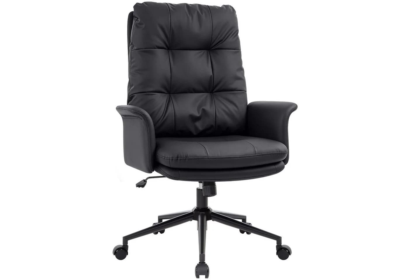 IWMH Chefsessel Ergonomisch Bürostuhl Schwarz Kunstleder - Bild 2