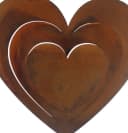 Dekoleidenschaft Dekosäule "Rostherz" Holz Blockform 72 cm Metallherz Eingangsdeko Bild 5