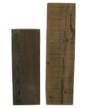 Dekoleidenschaft Bodenwindlicht Wood 2er-Set Rustikal Holz Glas Bild 4