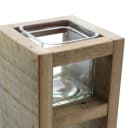Dekoleidenschaft Bodenwindlicht Wood 2er-Set Rustikal Holz Glas Bild 5