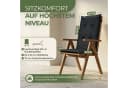 Petsation Hochlehnerauflage Florence Anthrazit mit Schaumstoffpolster Bild 1